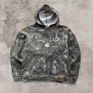 RedHead Camo Hoodie M Fleece Lined Hardwoods Gorpcore Cropped Boxy Sweatshirt